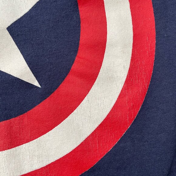 Captain America Shield Star XL 2XL Mens T Shirt No Tag Navy Blue Marvel Comics - Picture 5 of 16